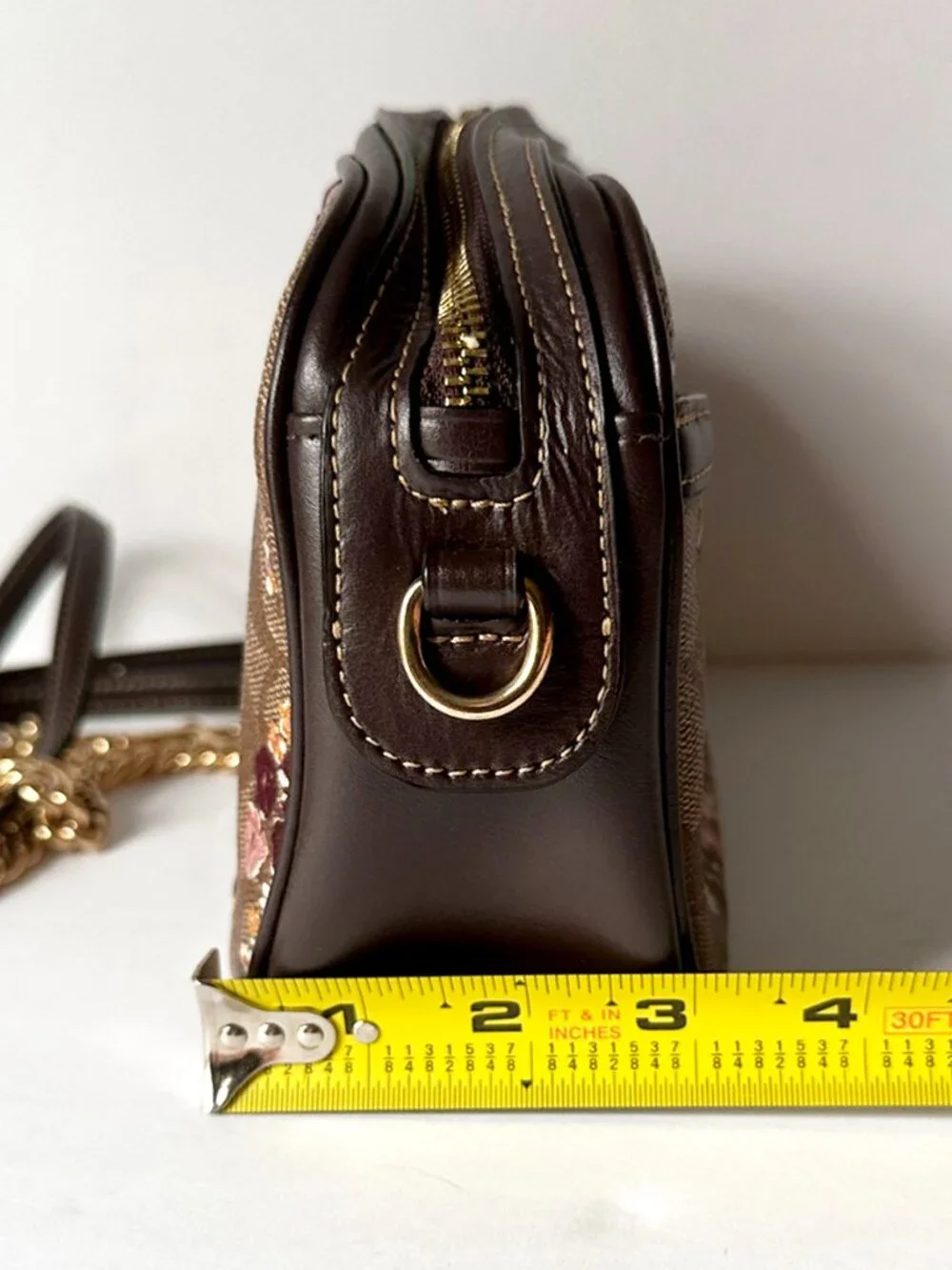 Coach Isla Chain Crossbody Bag Floral Print Signature Coated Canvas F31433